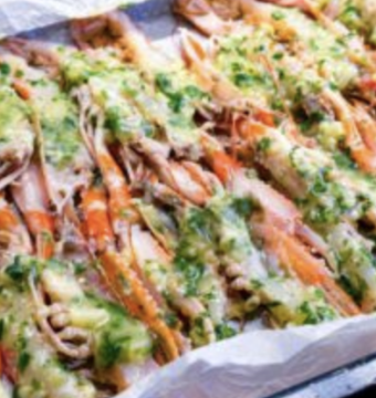 Langoustines gegrild