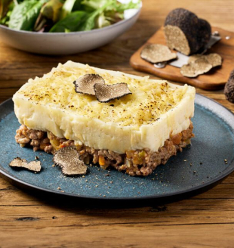 Parmentierschotel met hertenvlees en seizoengroenten